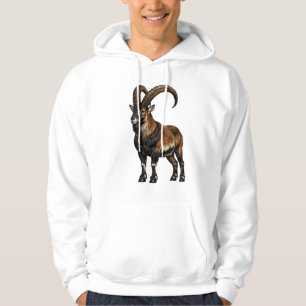 Sudadera con gráfico de vida silvestre de íbice de