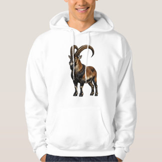 Sudadera con gráfico de vida silvestre de íbice de