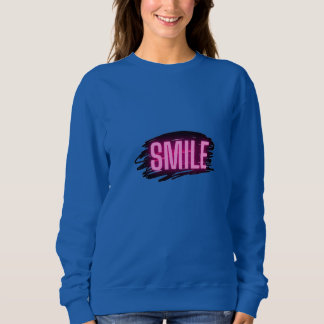 Sudadera con gráfico neón de sonrisa para mujeres