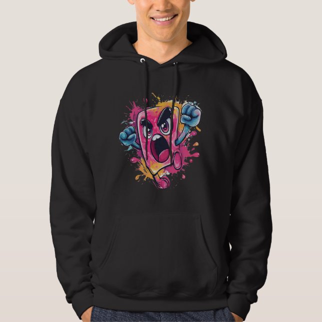 Sudadera con Gráficos que Grita Popsicle Enojado (Anverso)