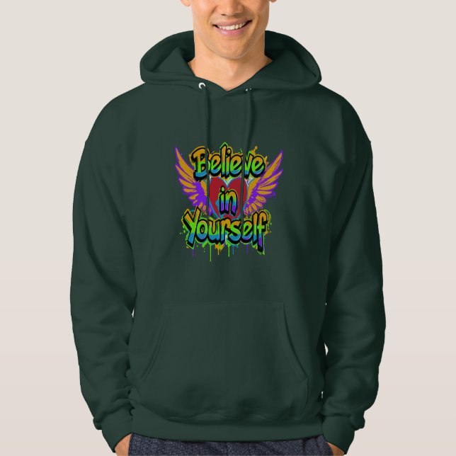 Sudadera con Grafiti Vibrante Cree en Ti -  (Anverso)