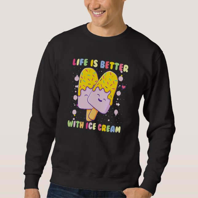 Sudadera Con Helado Postre Retro (Anverso)