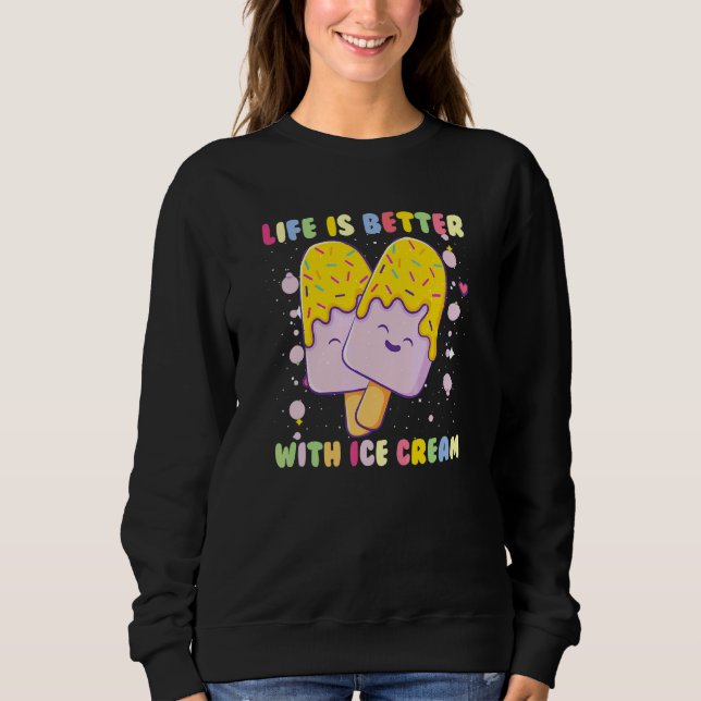 Sudadera Con Helado Postre Retro (Anverso)