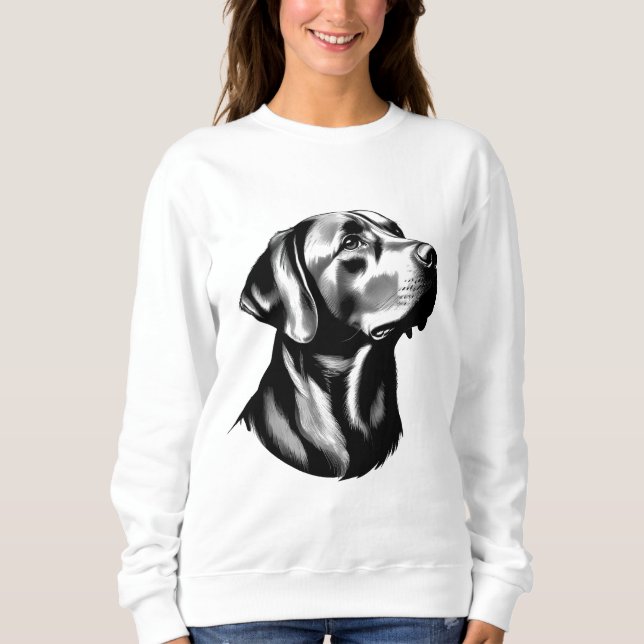 Sudadera con ilustración de mamá de perro Labrador (Anverso)
