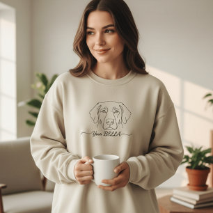 Sudadera con ilustración de oreja de perro persona