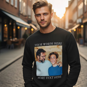 Sudadera con imagen y texto personalizados, Cree l