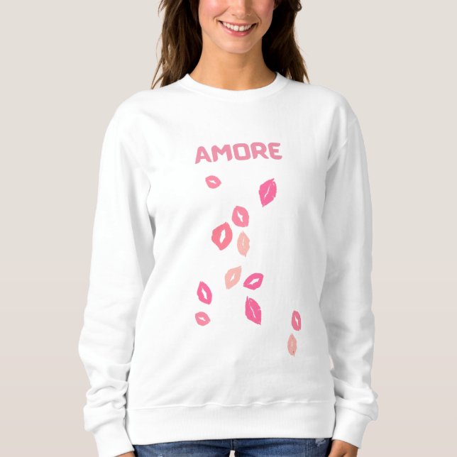 Sudadera con impresión de labios de Amore (Anverso)