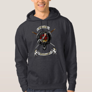 Sudadera con insignia del clan Wallace en tartán y