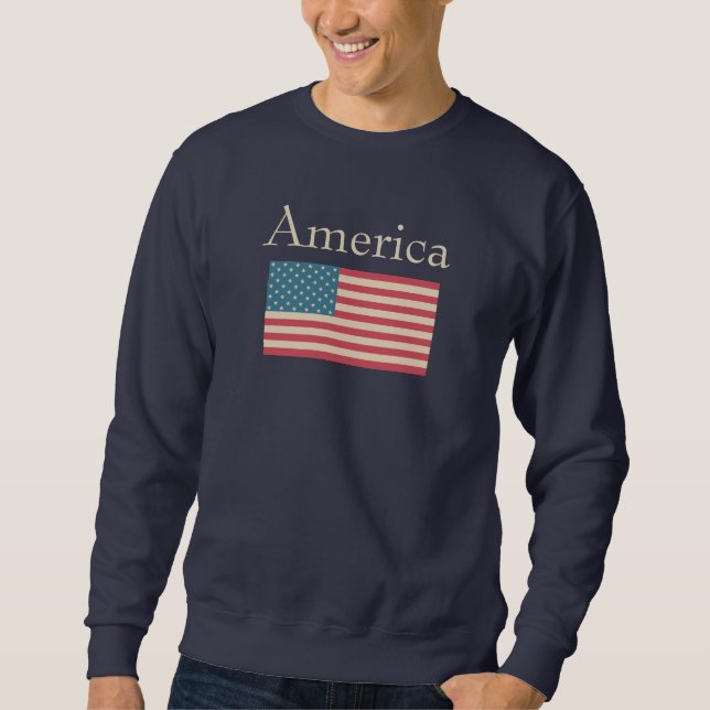 Sudadera con la bandera americana (Anverso)