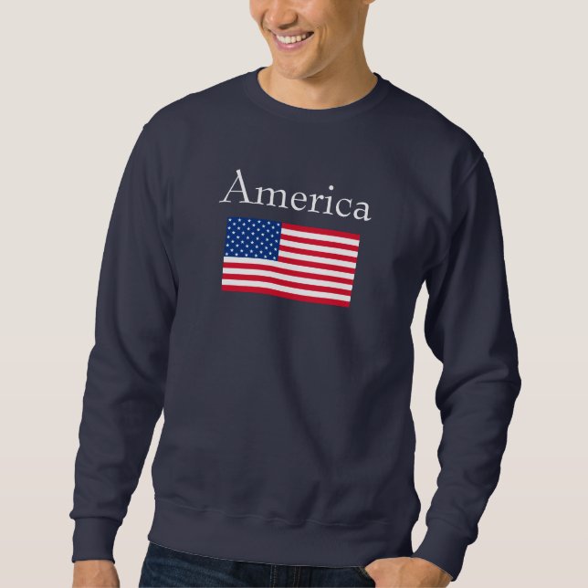 Sudadera con la bandera americana (Anverso)