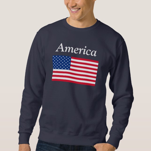 Sudadera con la bandera americana (Anverso)