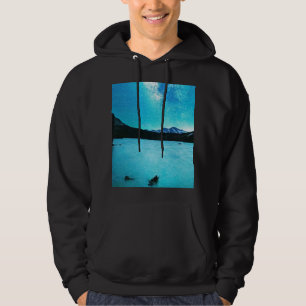 Sudadera con la galaxia de la Vía Láctea azul sobr