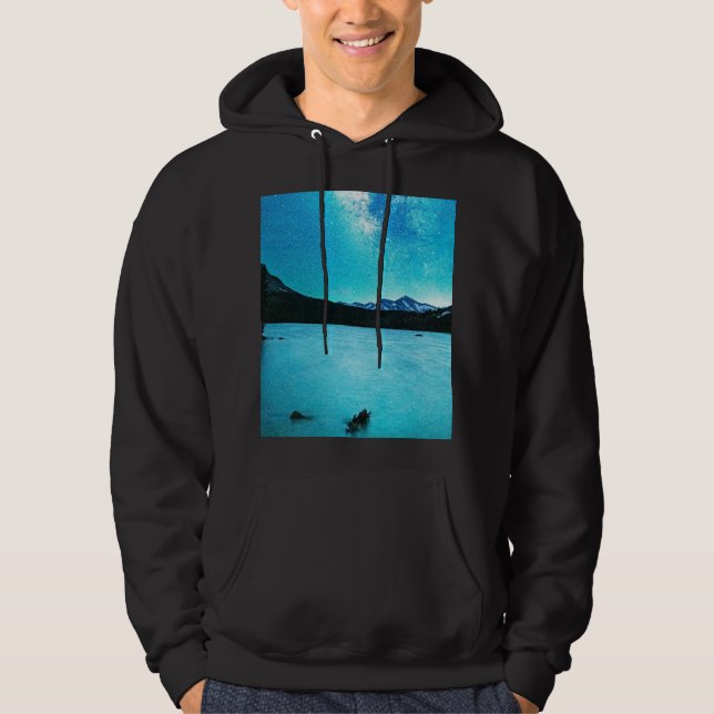 Sudadera con la galaxia de la Vía Láctea azul sobr (Anverso)