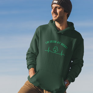 Sudadera con latido de San Patricio con texto pers