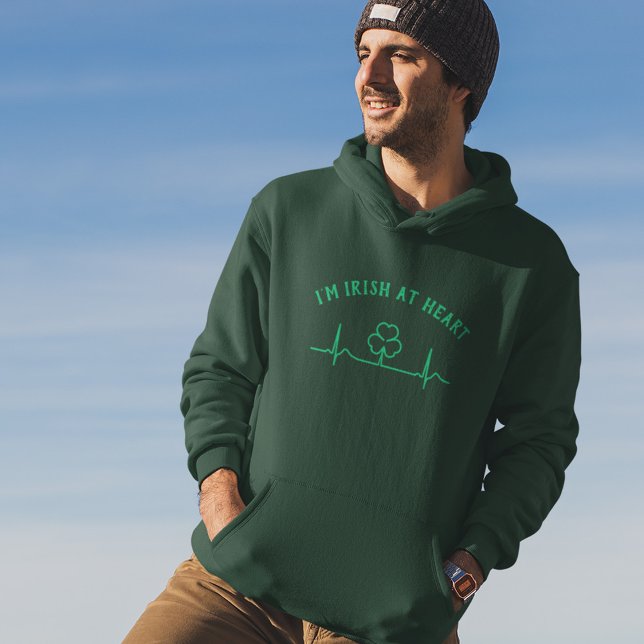 Sudadera con latido de San Patricio con texto pers (Subido por el creador)