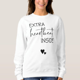 Sudadera con latido extra dentro