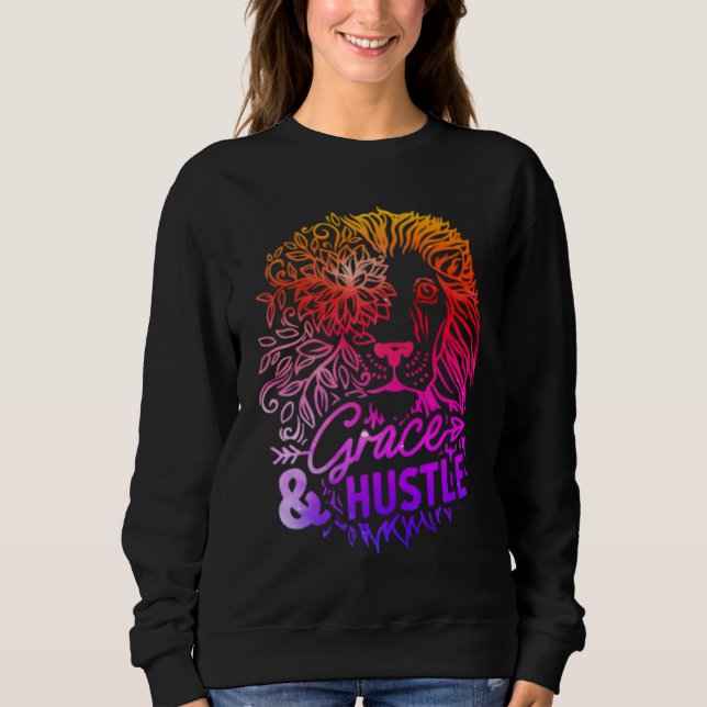 Sudadera con león Grace & Hustle (Anverso)