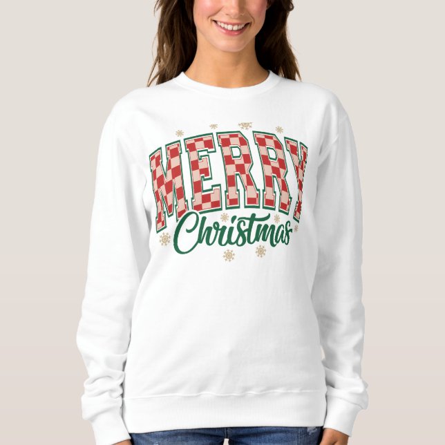 Sudadera con letra de equipo 'Feliz Navidad' (Anverso)