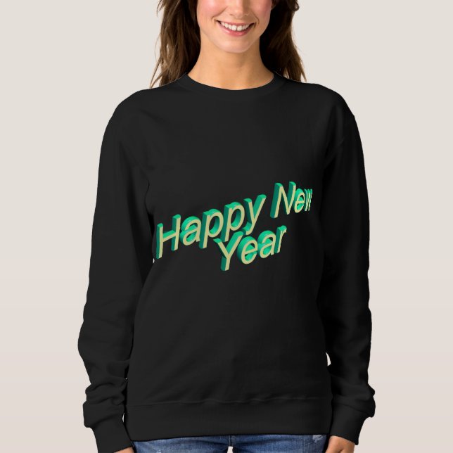 Sudadera con Letra de Feliz Año Nuevo (Anverso)