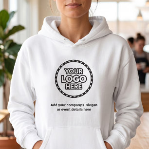 Sudadera con logotipo de empresa con eslogan o det