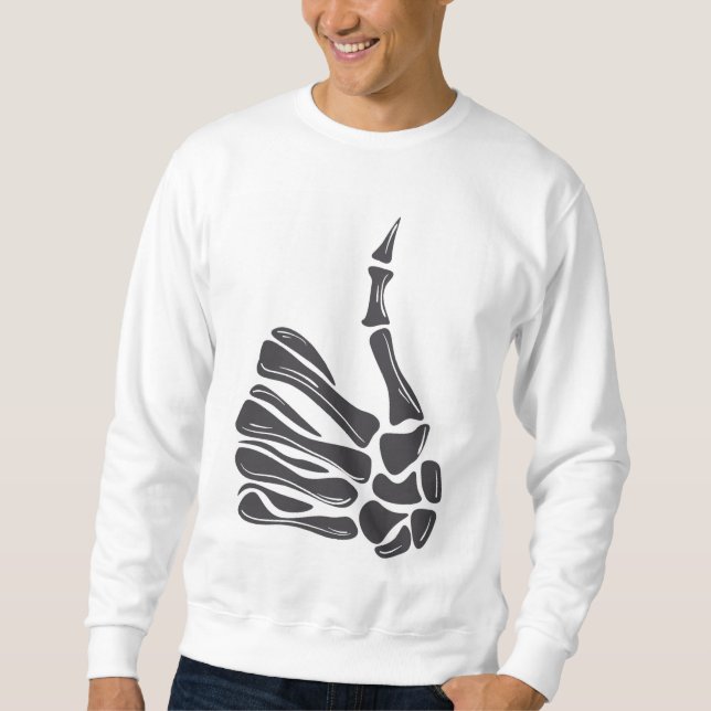 Sudadera con mano de esqueleto hacia arriba (Anverso)