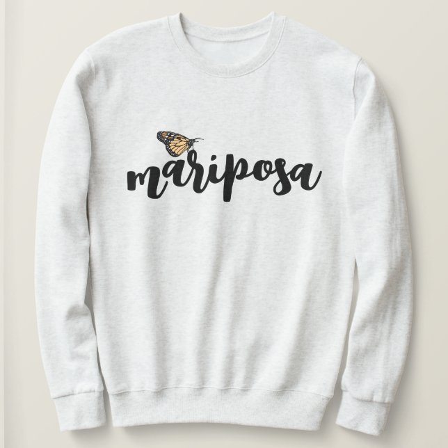 Sudadera con Mariposa Script Monarch Butterfly (Anverso del diseño)
