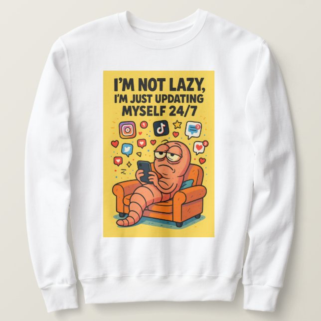 Sudadera con Meme "No soy perezoso" – Vida de gusa (Anverso del diseño)