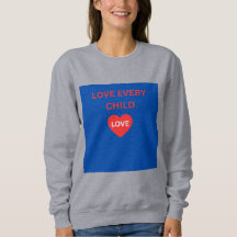 Sudadera con Mensaje de Corazón Ama a Todo Niño