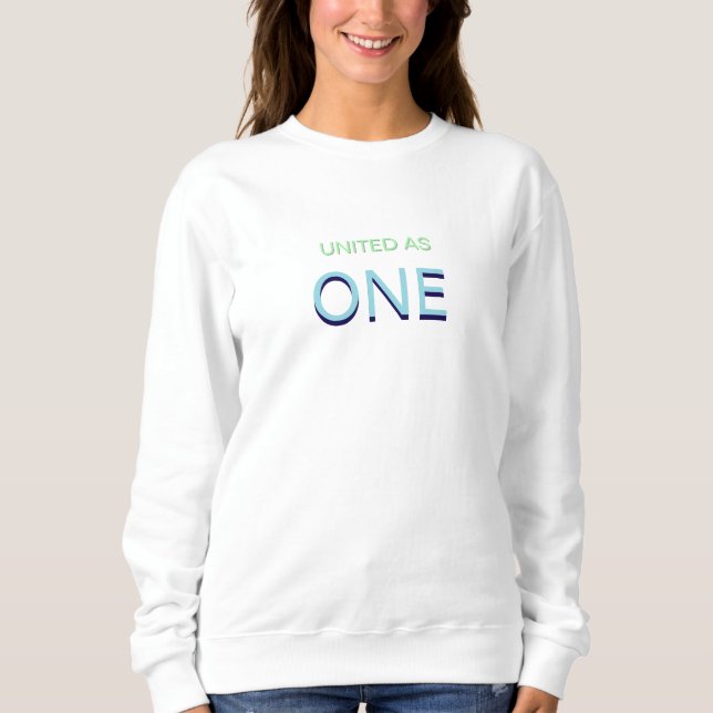Sudadera con Mensaje de Unidad como Uno (Anverso)