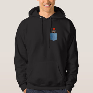 Sudadera con Motivo de Perro Yorkie de Bolsillo de Vaqueros