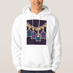 Sudadera con murciélagos en luces de Navidad