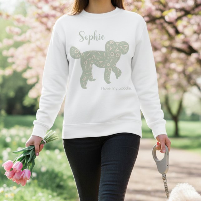Sudadera con nombre de Caniche personalizado Verde (Subido por el creador)