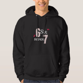 Sudadera con números de cuadros rosados lindos 6 y