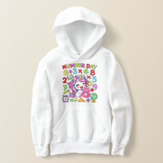 Sudadera con números de día de unicornio de matemá