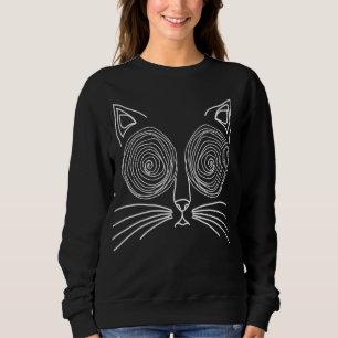 Sudadera con ojos de gato hipnótico para mujeres