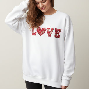 Sudadera con parches LOVE