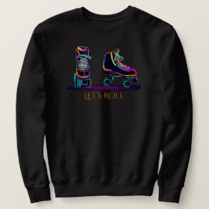 Sudadera con patines sobre ruedas