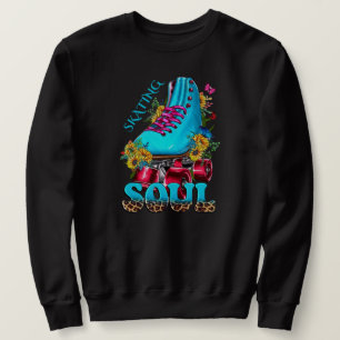 Sudadera con patines sobre ruedas