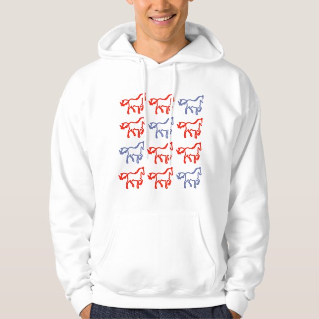 Sudadera con patrón de símbolo de caballo – Regalo (Anverso)