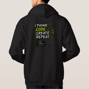 Sudadera con 'Piensa Código Crea Repite'