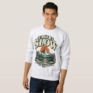 Sudadera con puesta de sol de montaña vintage Take