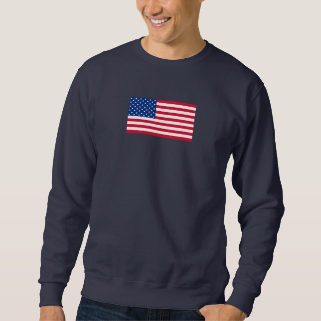 Sudadera con regalo de bandera estadounidense clás (Anverso)