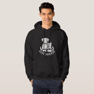 Sudadera con silueta de perro y gato amigos del al