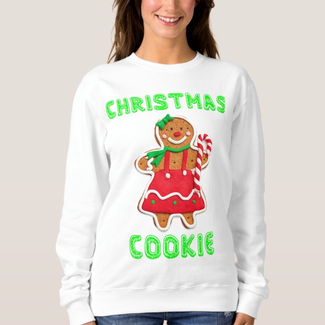 Sudadera con suéter feo divertido de galleta de Na (Anverso)