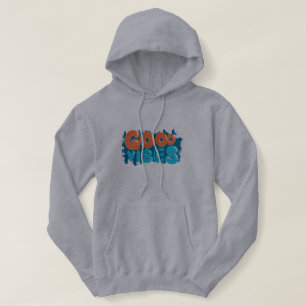 Sudadera con tipografía colorida de vibraciones re