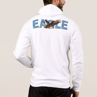 Sudadera con tipografía de águila calva majestuosa