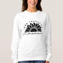 Sudadera con tipografía de una mamá agradecida