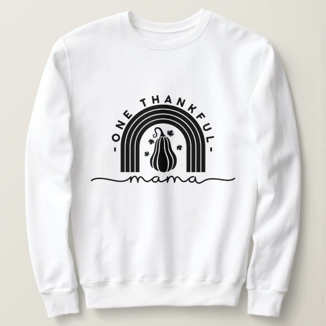 Sudadera con tipografía de una mamá agradecida (Anverso del diseño)