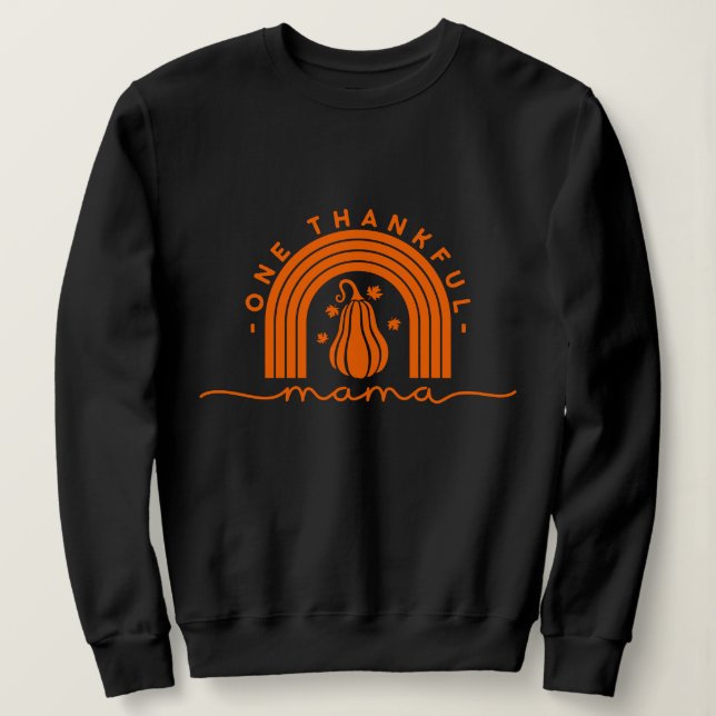 Sudadera con tipografía de una mamá agradecida (Anverso del diseño)