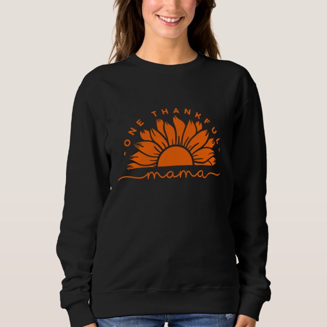 Sudadera con tipografía de una mamá agradecida (Anverso)